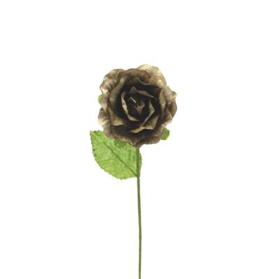 ROSA IN CARTA CON STELO Ø 7 CM LUNGHEZZA 24 CM 8 PEZZI
