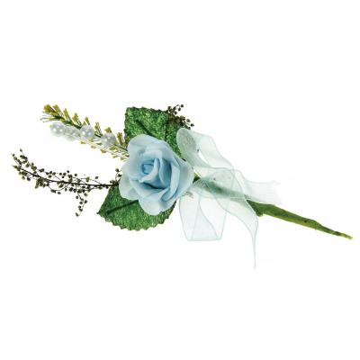 PICK ROSA IN POLIFOAM CON ERBE NATURALI E PERLE LUNGHEZZA 12 CM 10 PEZZI