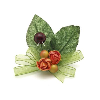 PICK ROSA IN CARTA CON COCCINELLA Ø 5,5 10 PEZZI