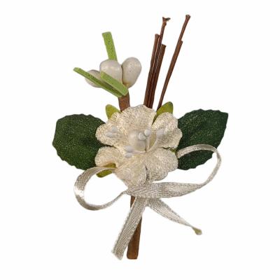 PICK FIORE IN VELLUTO CON PISTILLI LUNGHEZZA 8 CM 10 PEZZI