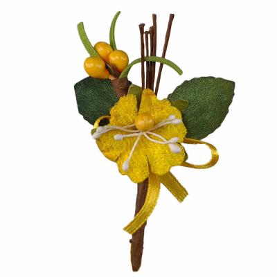 PICK FIORE IN VELLUTO CON PISTILLI LUNGHEZZA 8 CM 10 PEZZI