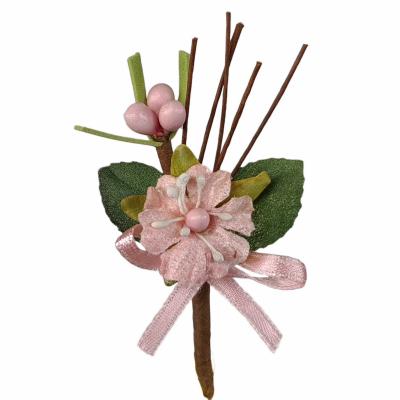 PICK FIORE IN VELLUTO CON PISTILLI LUNGHEZZA 8 CM 10 PEZZI