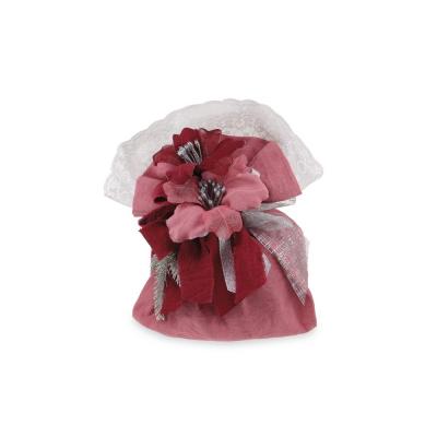 SACCO IN COTONE CON BORDO IN PIZZO 45X42 CM 4 PEZZI