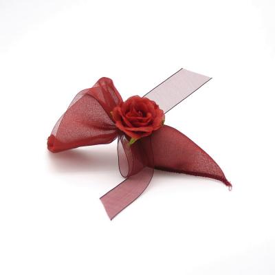 SACCHETTO CONO IN ORGANZA CON NASTRO DI CHIUSURA LUNGHEZZA 19 CM 10 PEZZI