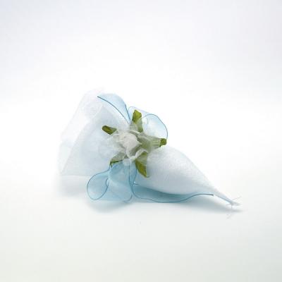 SACCHETTO CONO IN ORGANZA CON NASTRO DI CHIUSURA LUNGHEZZA 19 CM 10 PEZZI