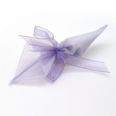 SACCHETTO CONO MONOCONFETTO IN ORGANZA CON NASTRO DI CHIUSURA LUNGHEZZA 10 CM 100 PEZZI