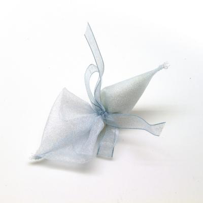 SACCHETTO CONO MONOCONFETTO IN ORGANZA CON NASTRO DI CHIUSURA LUNGHEZZA 10 CM 100 PEZZI