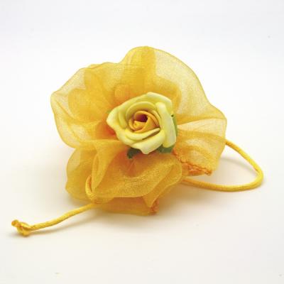 SACCHETTO TUBOLARE IN ORGANZA CON TIRANTE 32X7 CM 10 PEZZI