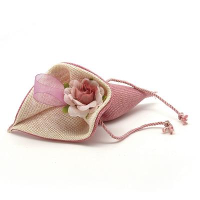 SACCHETTO CONO IN COTONE BICOLORE CON TIRANTE LUNGHEZZA 18 CM 10 PEZZI