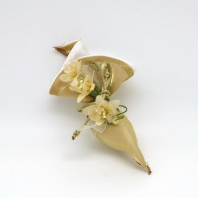 SACCHETTO CONO IN RASO BICOLORE CON TIRANTE LUNGHEZZA 15 CM 10 PEZZI