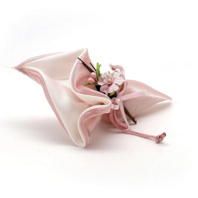 SACCHETTO CONO IN RASO BICOLORE CON TIRANTE LUNGHEZZA 15 CM 10 PEZZI