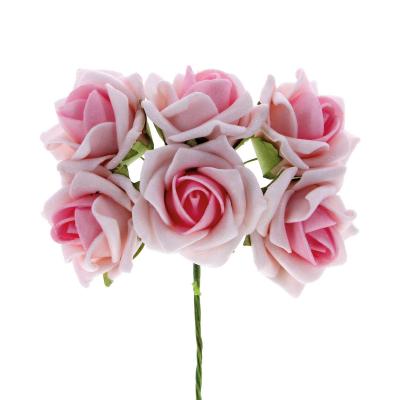 ROSA IN POLIFOAM PERLATA Ø 4 CM 18 PEZZI