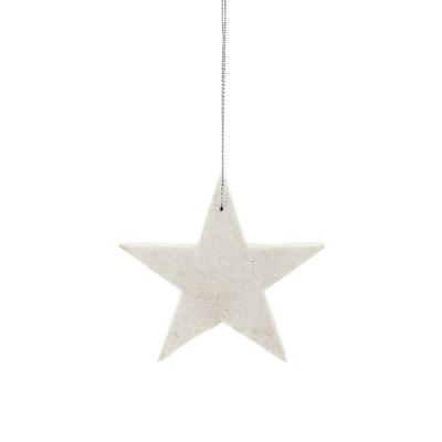 DECORAZIONE DA APPENDERE STELLA CON GLITTER Ø 5 CM 24 PEZZI