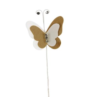 FARFALLA IN POLIFOAM CON STRASS Ø 5,5 CM 20 PEZZI