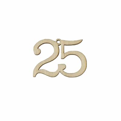 DECORAZIONE 25 ANNIVERSARIO Ø 4 CM 20 PEZZI