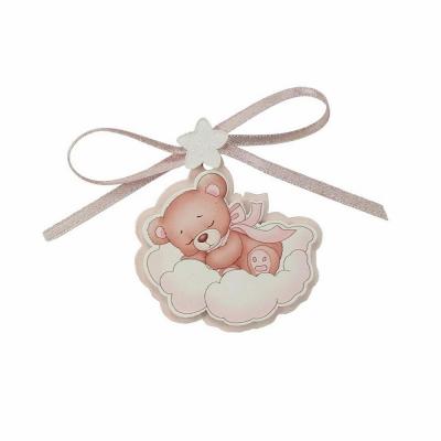 DECORAZIONE  ORSETTO NUVOLA Ø 5 CM 10 PEZZI