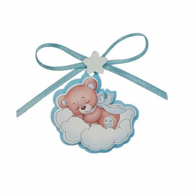 DECORAZIONE  ORSETTO NUVOLA Ø 5 CM 10 PEZZI