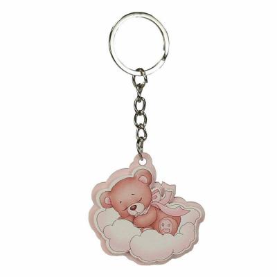 DECORAZIONE PORTACHIAVI ORSETTO NUVOLA Ø 4,5 CM 10 PEZZI 