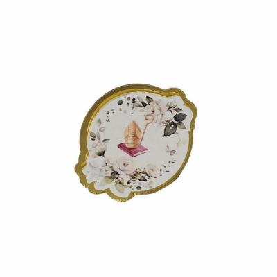 DECORAZIONE TONDA CRESIMA Ø 4 CM 10 PEZZI