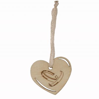 DECORAZIONE CUORE CON FEDI Ø 3,5 CM 20 PEZZI