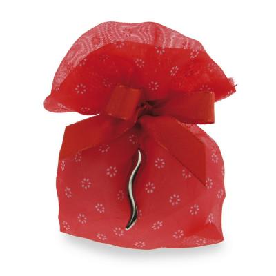 SACCHETTO IN TESSUTO VOILE MARGHERITE CON TIRANTE 13X11X10 CM 10 PEZZI