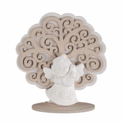 BOMBONIERA ALBERO DELLA VITA CON ANGIOLETTO 7X7 CM 10 PEZZI