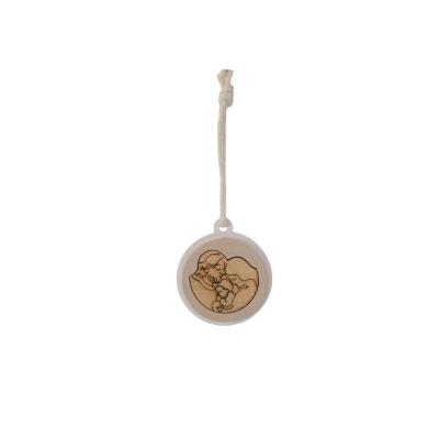 DECORAZIONE TONDO SACRA FAMIGLIA Ø 3,5 CM 10 PEZZI