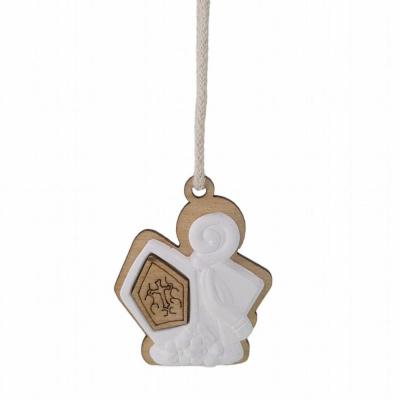 DECORAZIONE MITRA CRESIMA IN GESSO Ø 4 CM 10 PEZZI