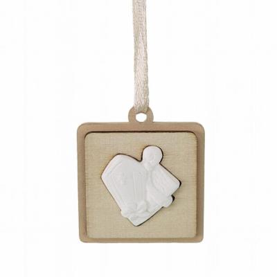 DECORAZIONE QUADRATA CRESIMA  3,5 X 3,5 CM 10 PEZZI