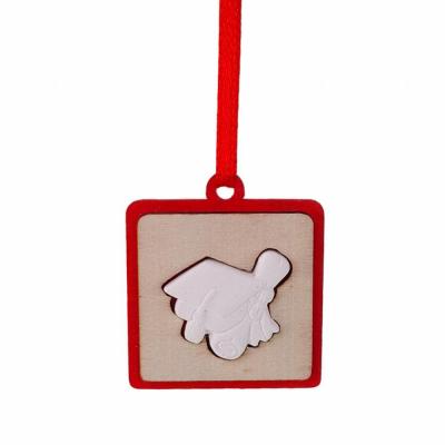 DECORAZIONE QUADRATA TOCCO  3,5 X 3,5 CM 10 PEZZI