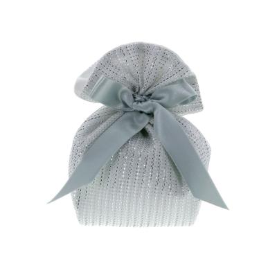 SACCHETTO IN TESSUTO ANNIVERSARIO 12X13X7 CM 5 PEZZI