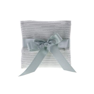 SACCHETTO POCHETTE IN TESSUTO ANNIVERSARIO 9X9 CM 10 PEZZI