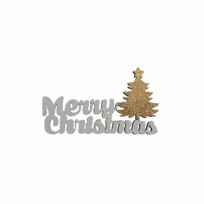 SCRITTA MERRY CHRISTMAS ABETE LUNGHEZZA 6 CM 10 PEZZI