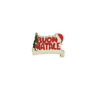SCRITTA BUON NATALE CAPPELLO LARGHEZZA 6 CM ALTEZZA 4,5 CM 12 PEZZI