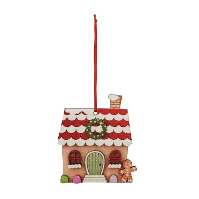DECORAZIONE CASETTA MARZAPANE Ø 11 CM 6 PEZZI