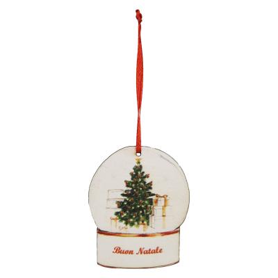 DECORAZIONE PALLA DI NEVE ABETE ALTEZZA 7 CM LARGHEZZA 5 CM 12 PEZZI
