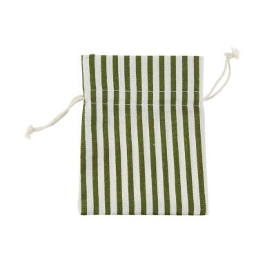 SACCHETTO IN COTONE A RIGHE CON TIRANTE 10X13 CM 10 PEZZI