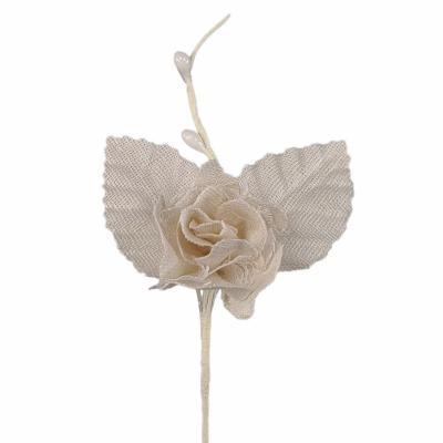 PICK DI ROSA IN COTONE E PIZZO LUNGHEZZA 11 CM 10 PEZZI