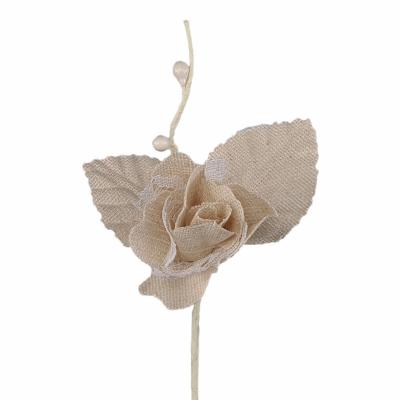 PICK DI ROSA IN COTONE E PIZZO LUNGHEZZA 11 CM 10 PEZZI