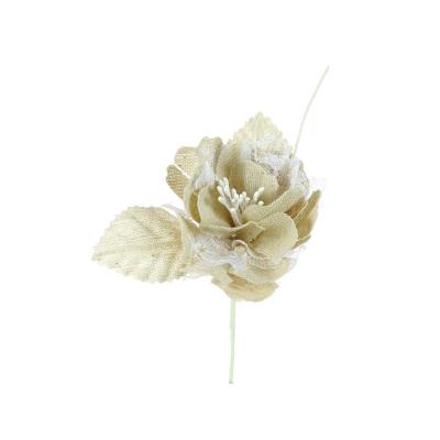 PICK DI ROSA IN COTONE E PIZZO LUNGHEZZA 14 CM 10 PEZZI