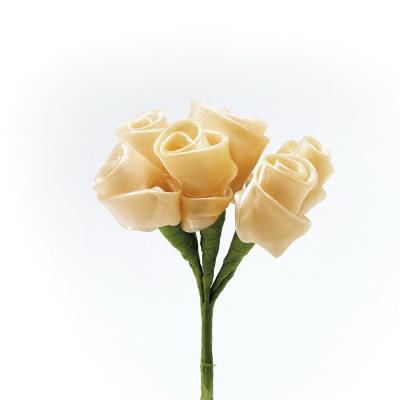 ROSA IN ORGANZA ARROTOLATA Ø 2 CM 36 PEZZI