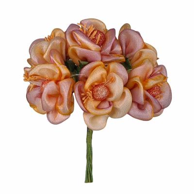 MAGNOLIA IN ORGANZA E RASO Ø 3,5 CM 36 PEZZI