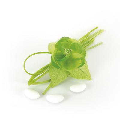 PICK CAMELIA IN RASO E ORGANZA LUNGHEZZA 18 CM 6 PEZZI