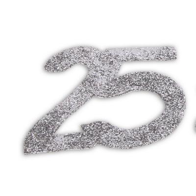 DECORAZIONE 25° ANNIVERSARIO Ø 2,5 CM 10 PEZZI