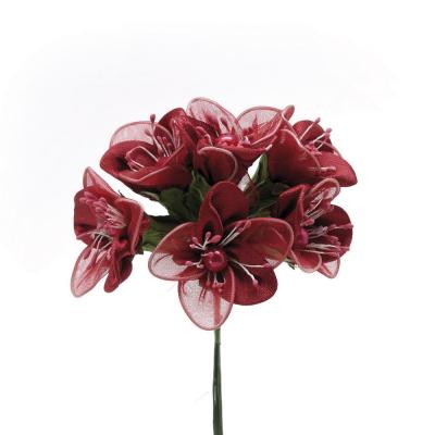 MARGHERITA IN ORGANZA E RASO Ø 4 CM 36 PEZZI 