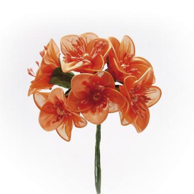 MARGHERITA IN ORGANZA E RASO Ø 4 CM 36 PEZZI 