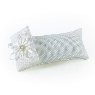 SACCHETTO A POCHETTE IN TESSUTO CON DECORAZIONE MARGHERITA 5X11 CM 10 PEZZI