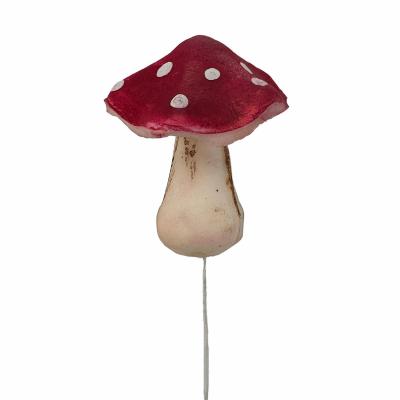 FUNGHI ROSSI ALTEZZA 8 CM 4 PEZZI