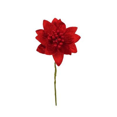 STELLA DI NATALE VELLUTO PICCOLA Ø 7 CM 12 PEZZI