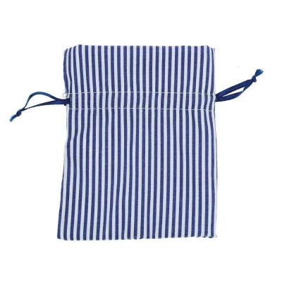 SACCHETTO IN TESSUTO A RIGHE CON TIRANTE 10X13 CM 10 PEZZI